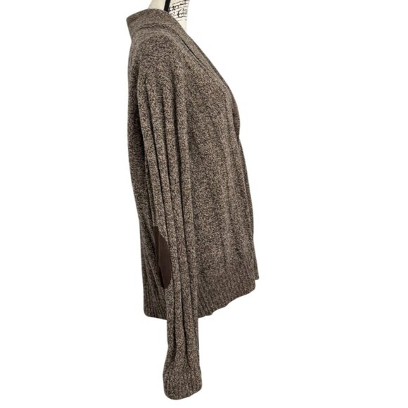 Jos. A Bank Shawl Collar Cardigan Lamb Wool Brown Elbow Patches Grandpa Men XL - Picture 6 of 7